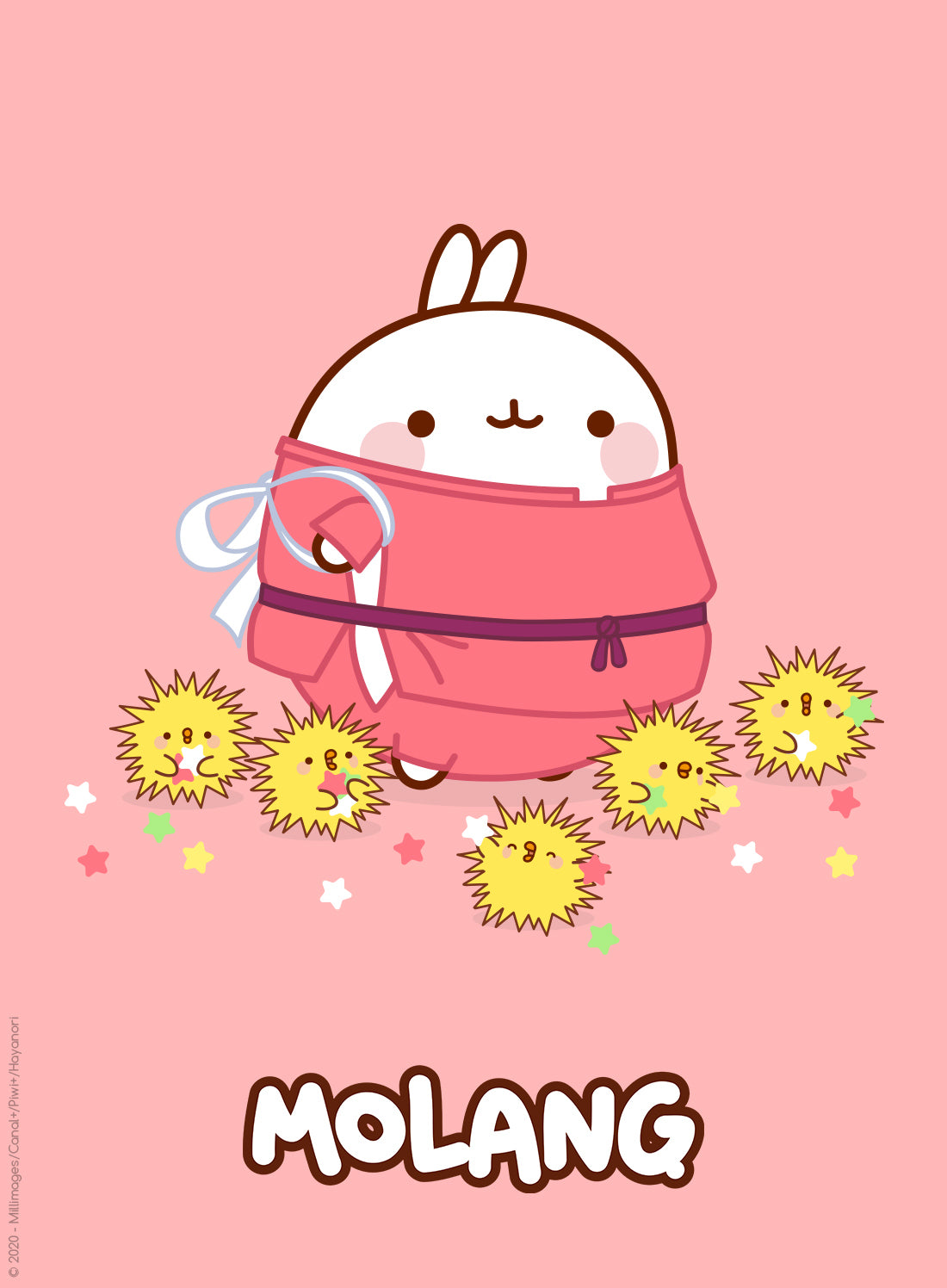 Molang coniglio kimono rosa, 1100x1496 Full HD Verticale, Smartphone