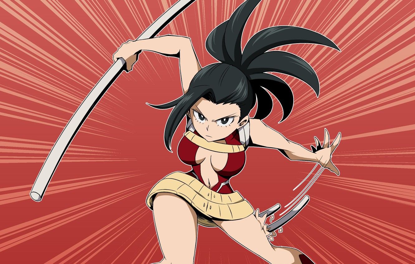 Momo Yaoyorozu kimono anime, 1024x1338 Verticale, Telefono