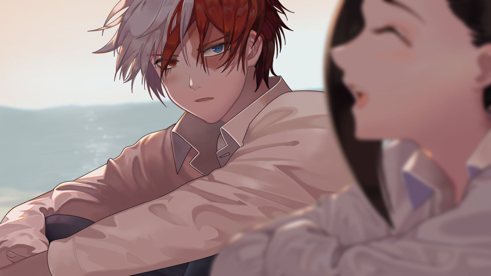 Shoto Todoroki, ghiaccio e fuoco, 1920x1080 Full HD, PC Desktop