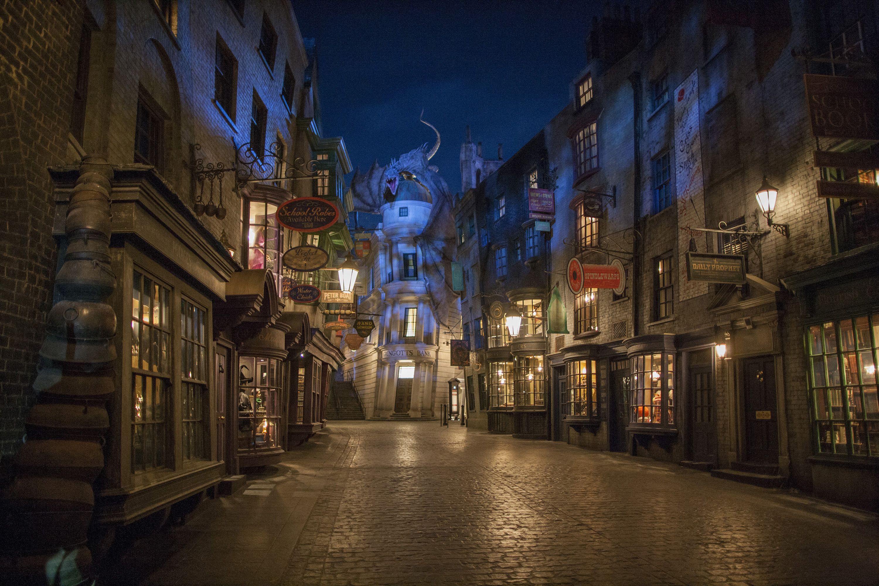 Diagon Alley di notte, 3000x2000 WQXGA, PC