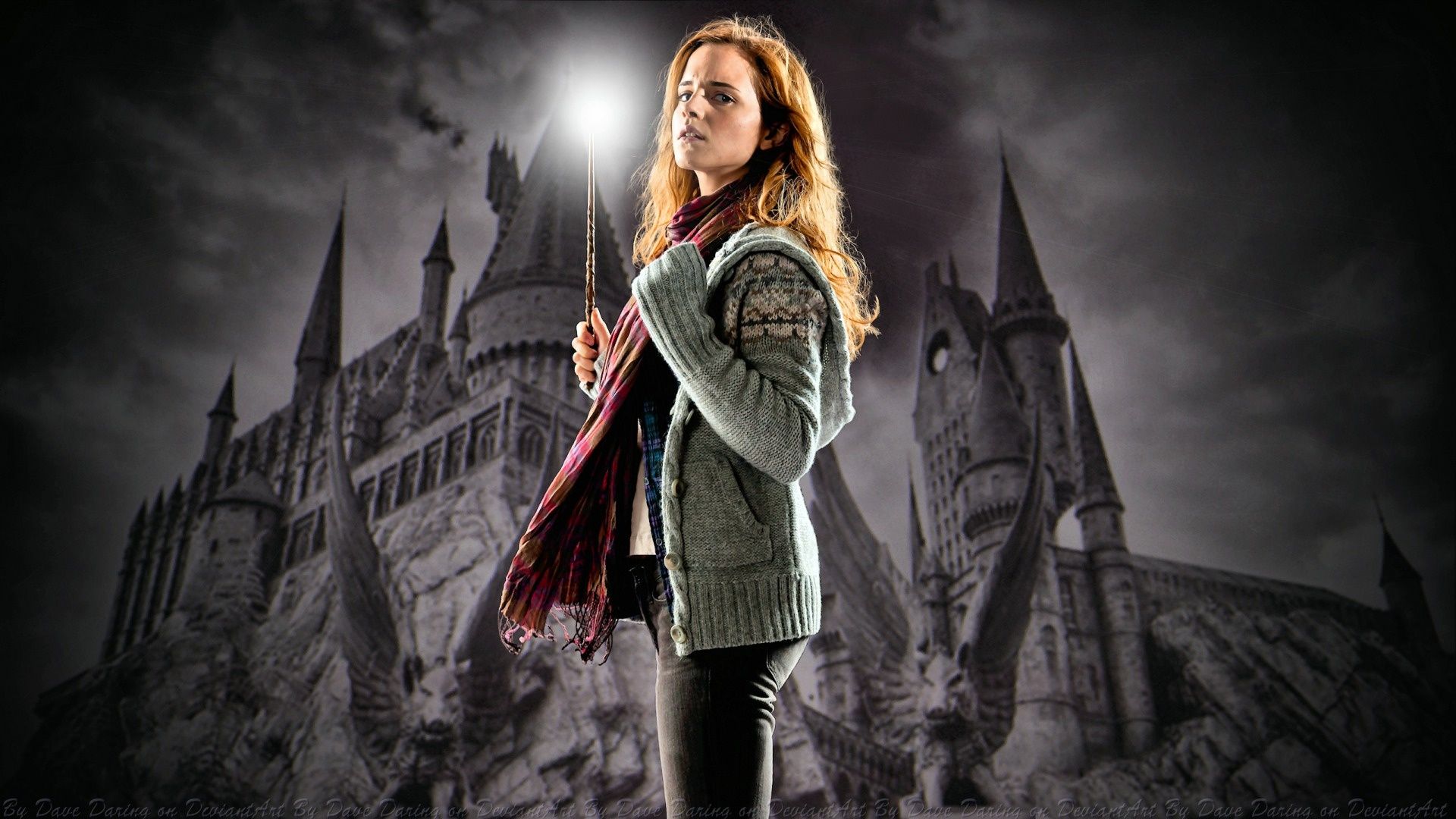 Hermione Granger Hogwarts castello, 1920x1080 Full HD 1080p, PC