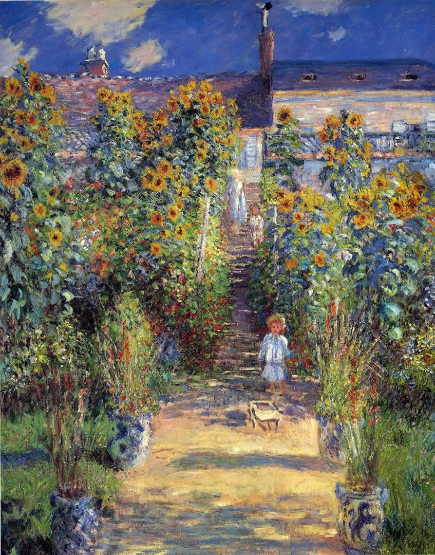 Giardino di Monet a Vétheuil, 847x1080 Verticale, Mobile