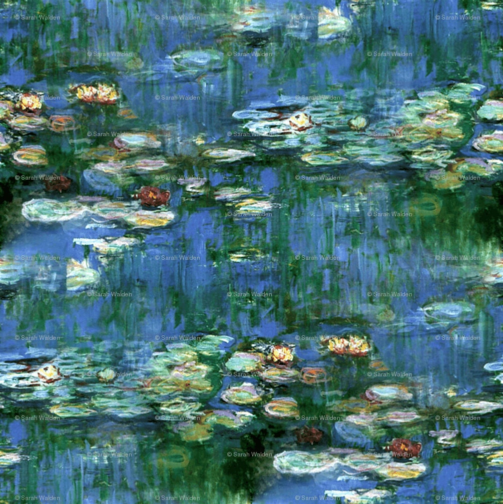 Ninfee di Monet, stagno blu, 1005x1007 Verticale, Mobile