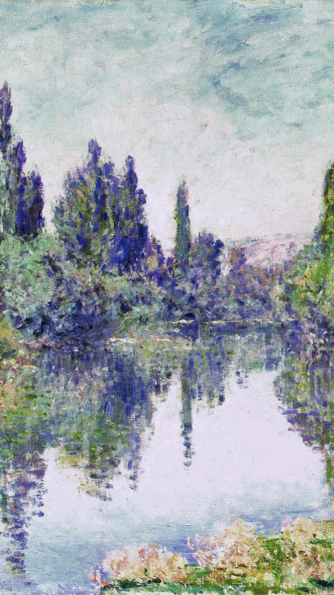Alberi riflessi sul fiume, 1080x1920 Full HD Verticale, Smartphone