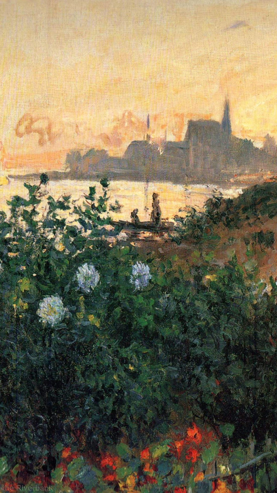 Dipinto Monet giardino tramonto, 1080x1920 Verticale, Mobile