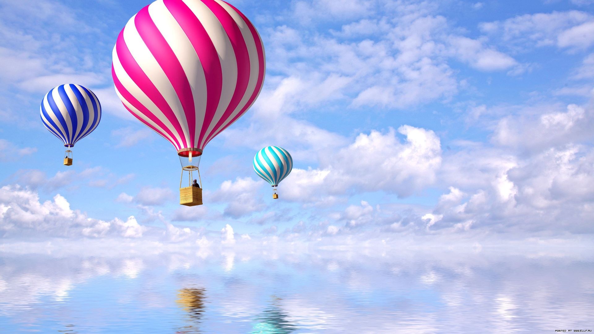 Mongolfiere colorate sul mare, 1920x1080 Full HD 1080p, Laptop