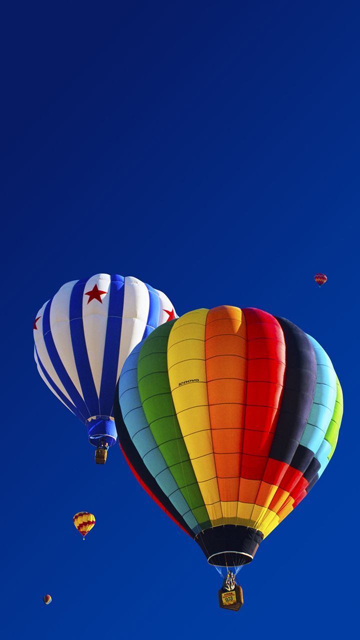 Mongolfiere colorate cielo blu, 720x1280 Verticale, Mobile