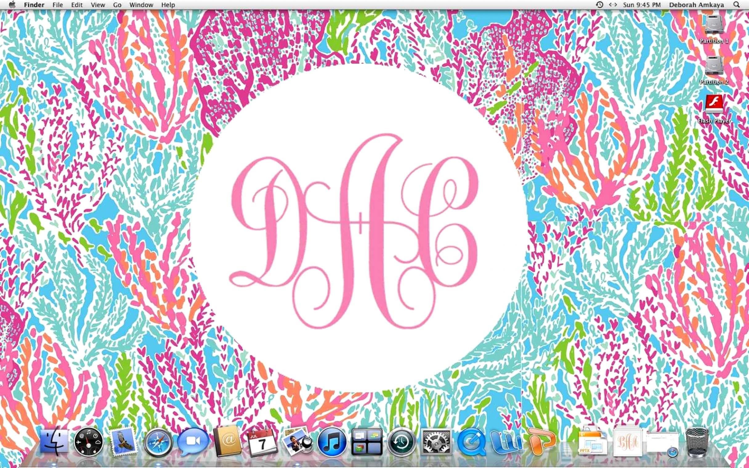 Monogramma su corallo colorato, 2432x1520 Hi-Res, iMac