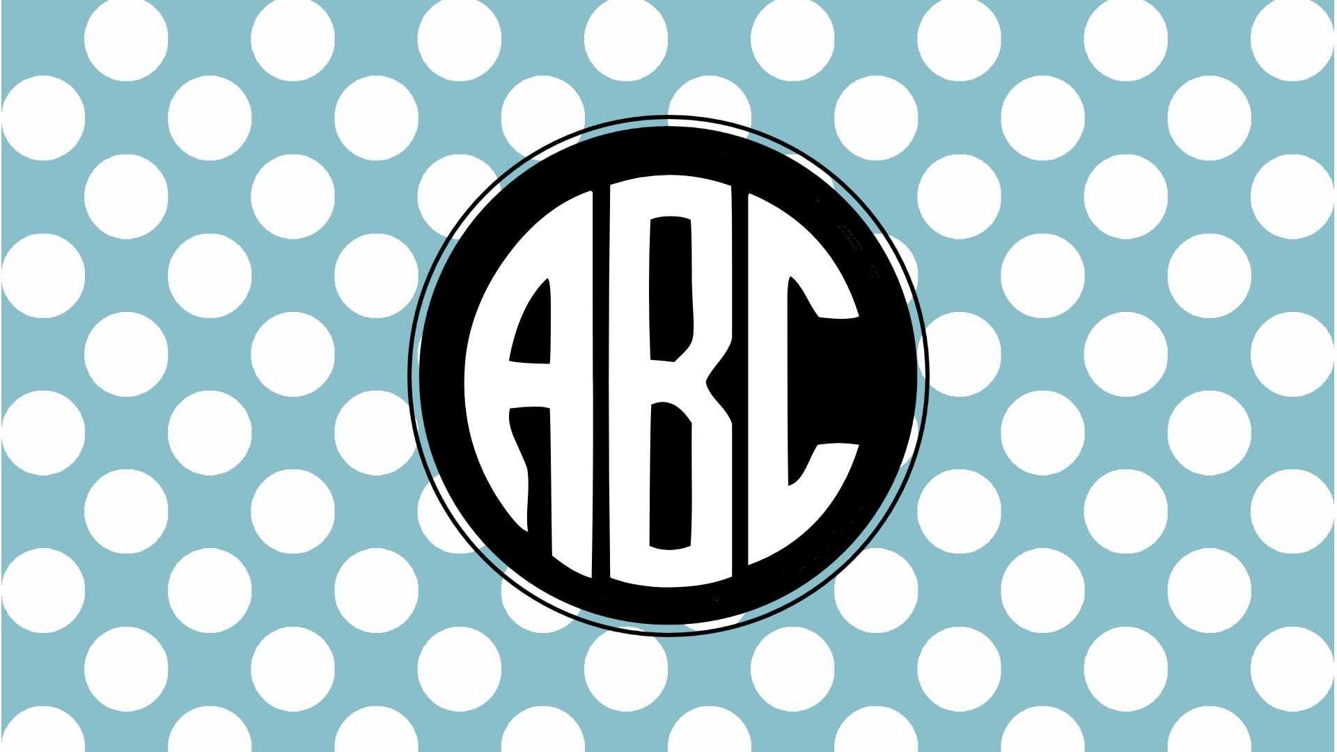 Monogramma ABC pois azzurri, 1920x1080 Full HD 1080p, Laptop