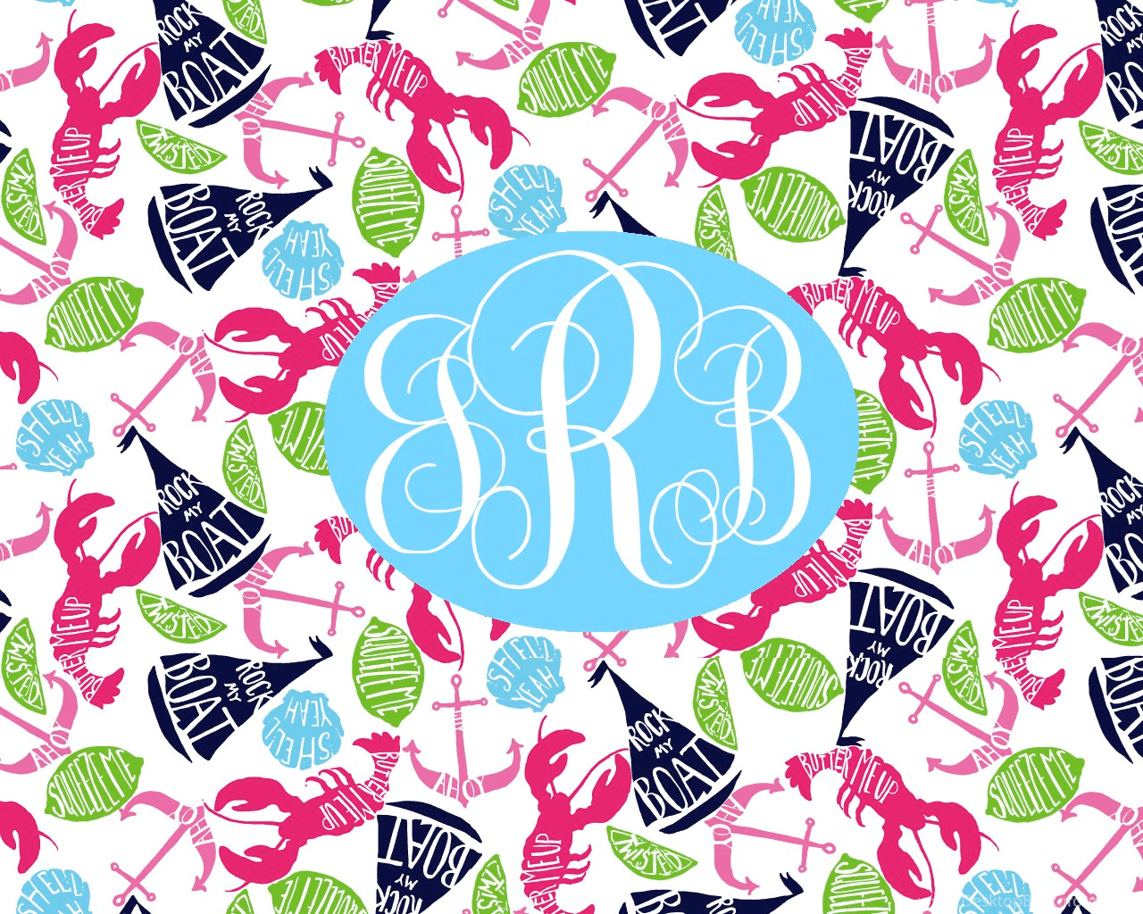 Monogramma con aragoste e ancore, 1280x1024 HD, Desktop