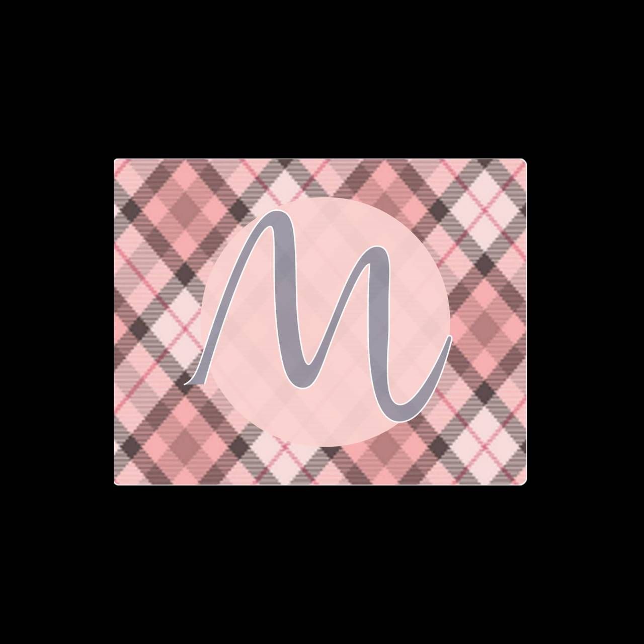 Monogramma rosa blu tema tropicale, 735x1102 Verticale, Telefono