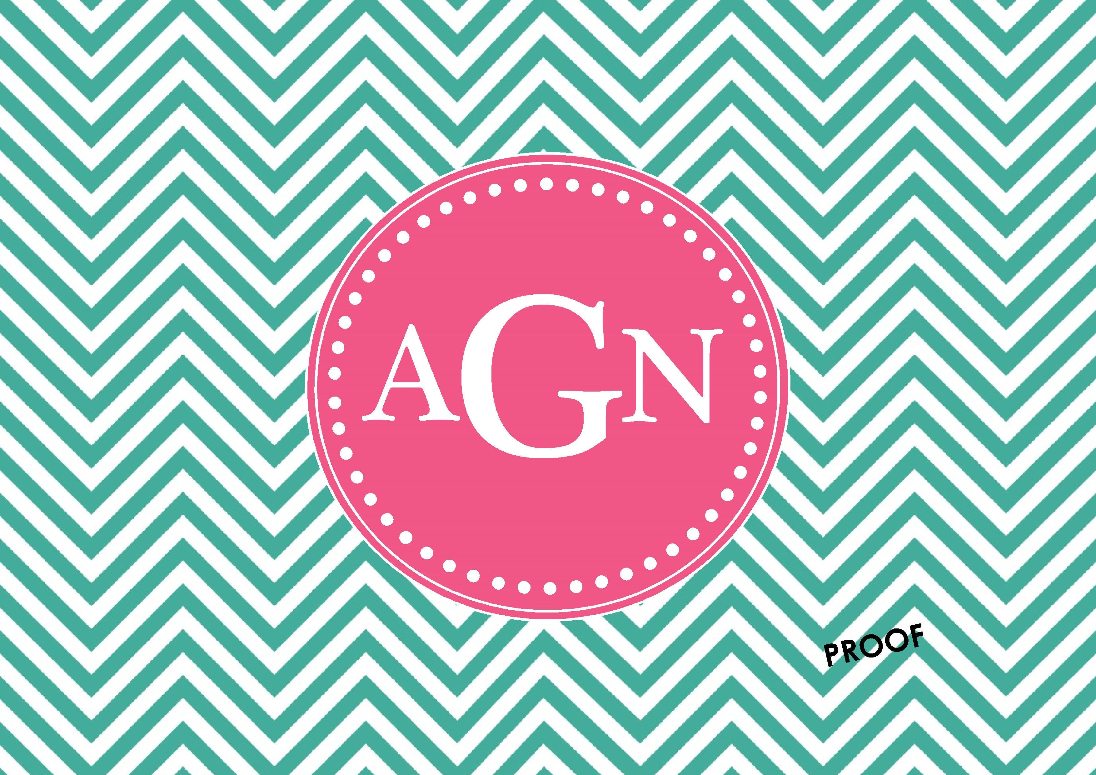 Monogramma AGN chevron verde rosa, 3508x2480 2K+, PC