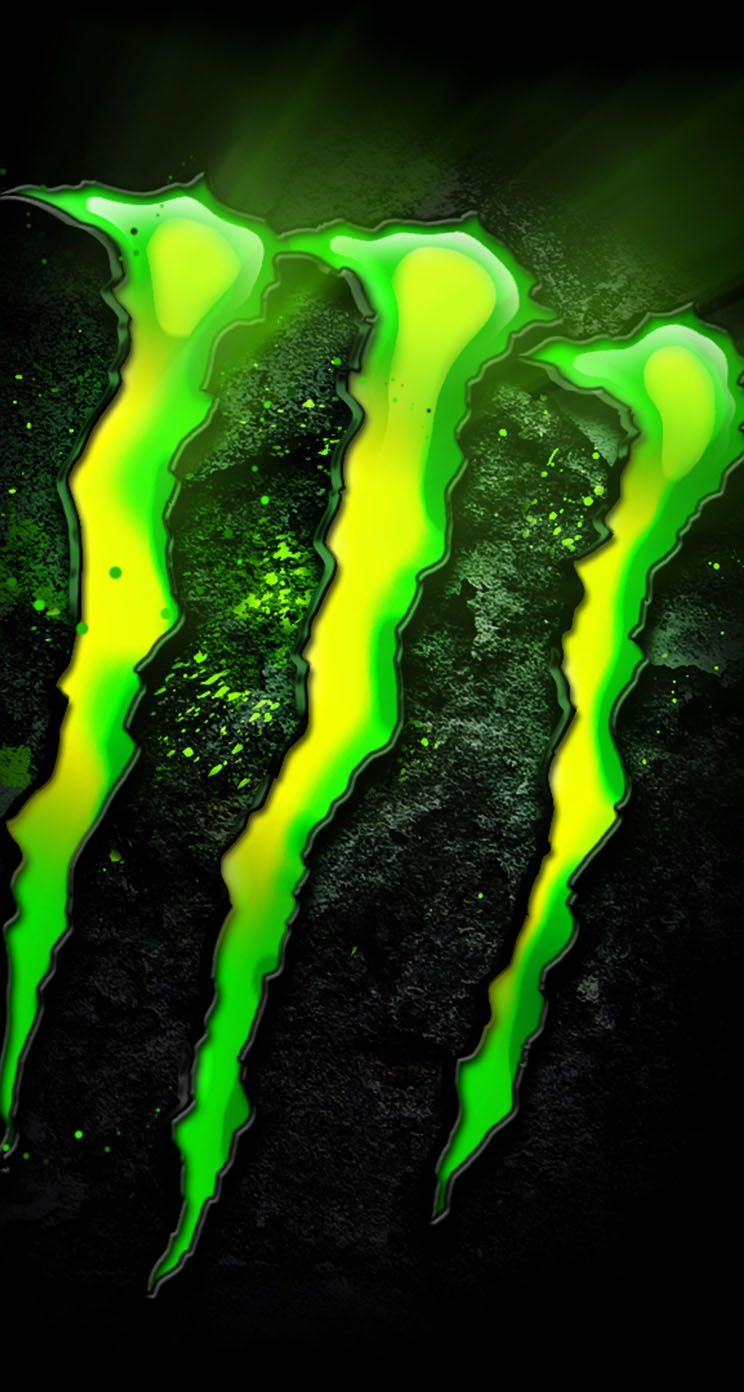 Logo Monster Energy verde, 744x1392 Full HD Verticale, iPhone