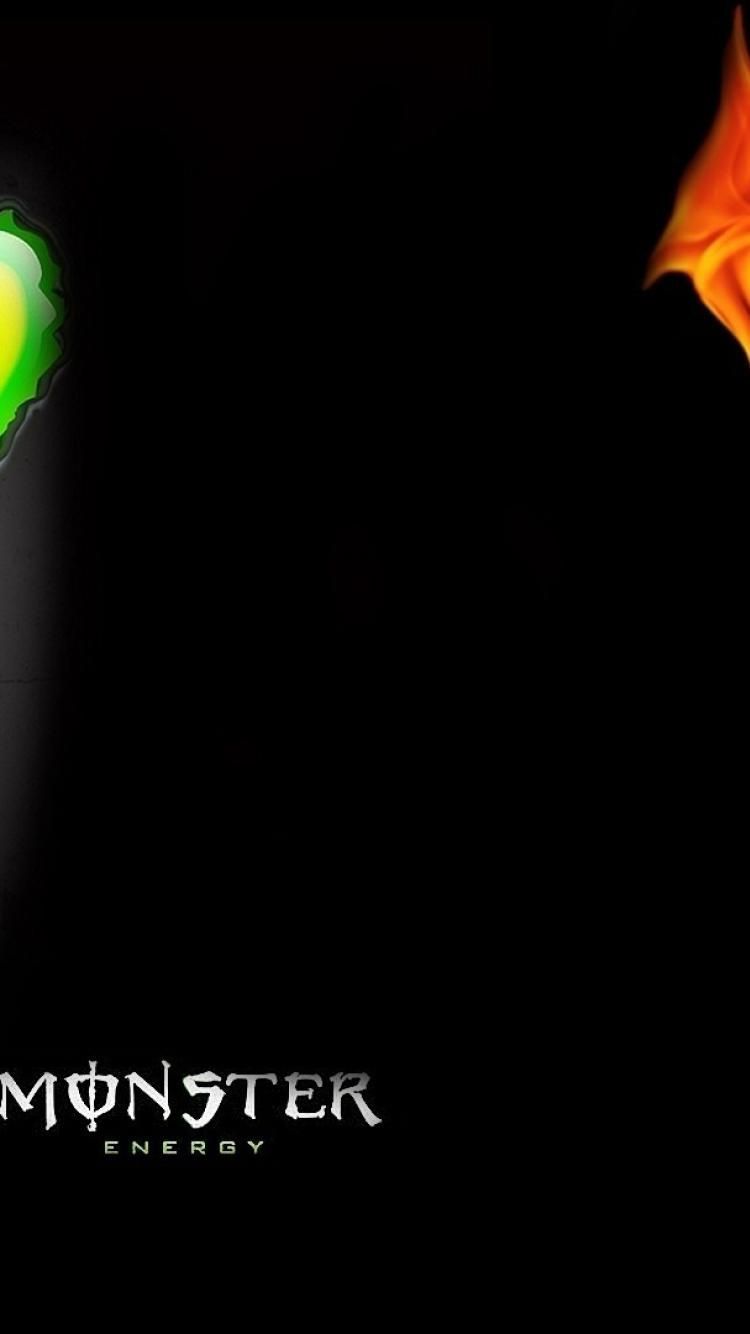 Logo Monster Energy sfondo nero, 750x1334 Full HD Verticale, iPhone Plus
