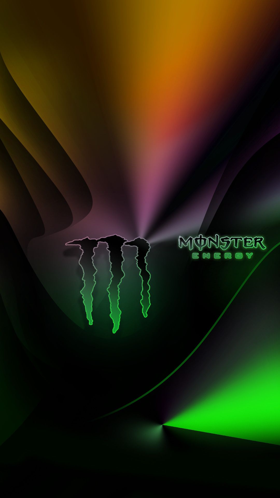 Logo Monster Energy sfondo astratto, 1080x1920 Verticale, iPhone Plus