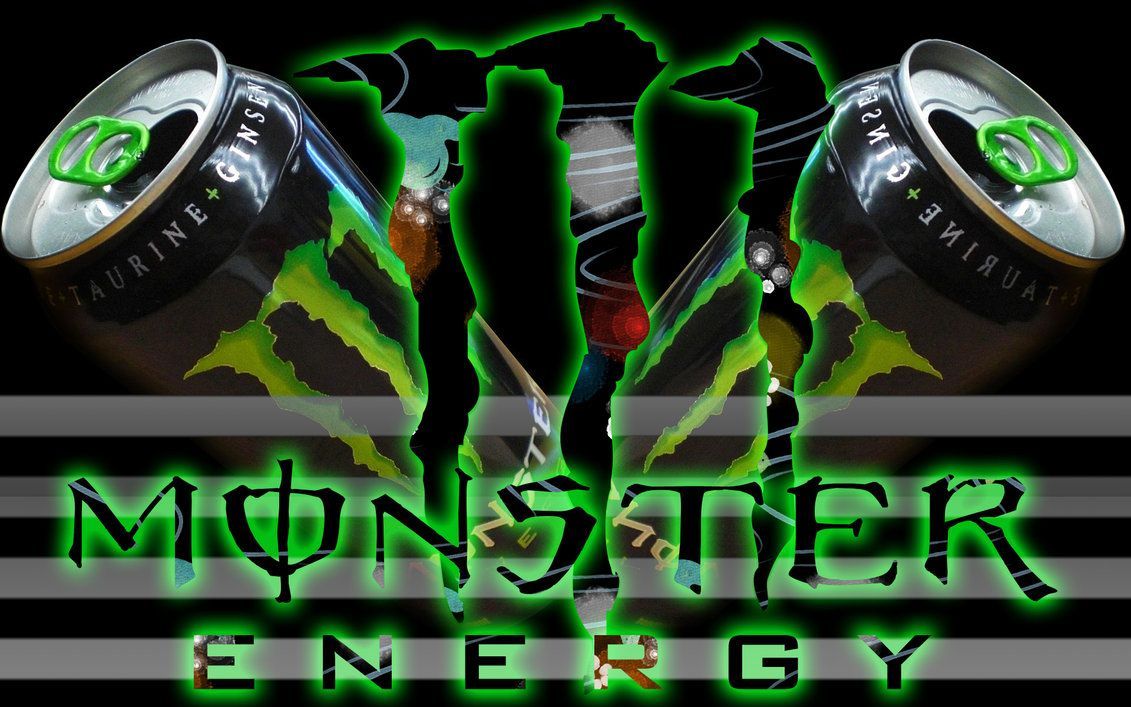 Logo Monster Energy lattine verdi, 1131x707 HD, PC