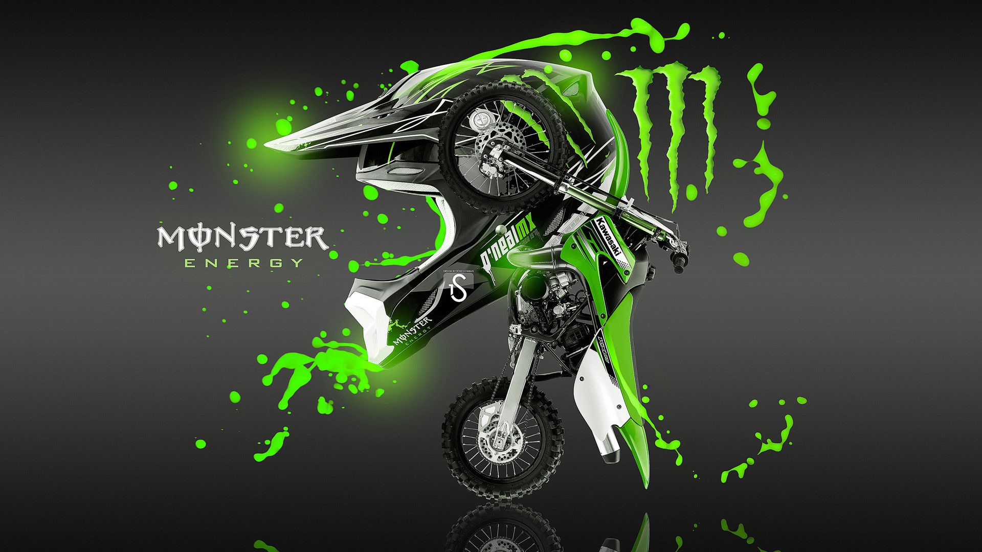 Monster Energy logo moto cross, 1920x1080 1080p, PC