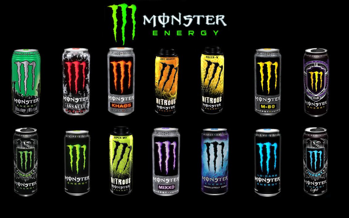 Lattine Monster Energy colorate, 1131x707 HD, PC Desktop