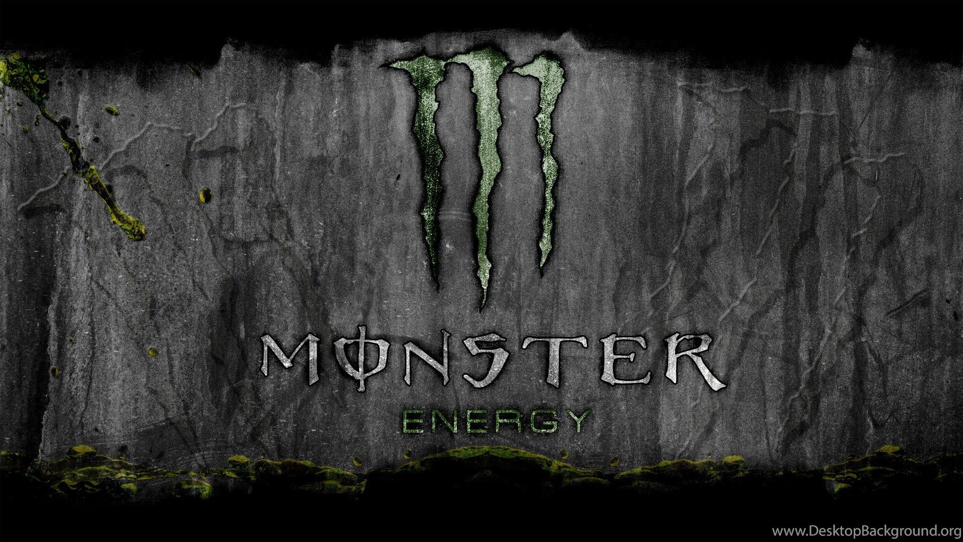 Logo Monster Energy su roccia, 1920x1080 1080p, PC