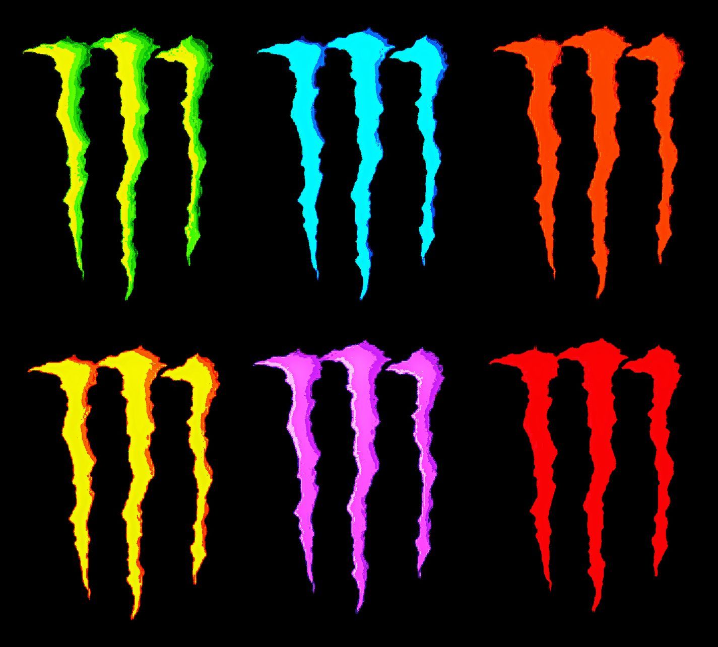 Loghi Monster Energy multicolore, 1425x1285 720p, Laptop