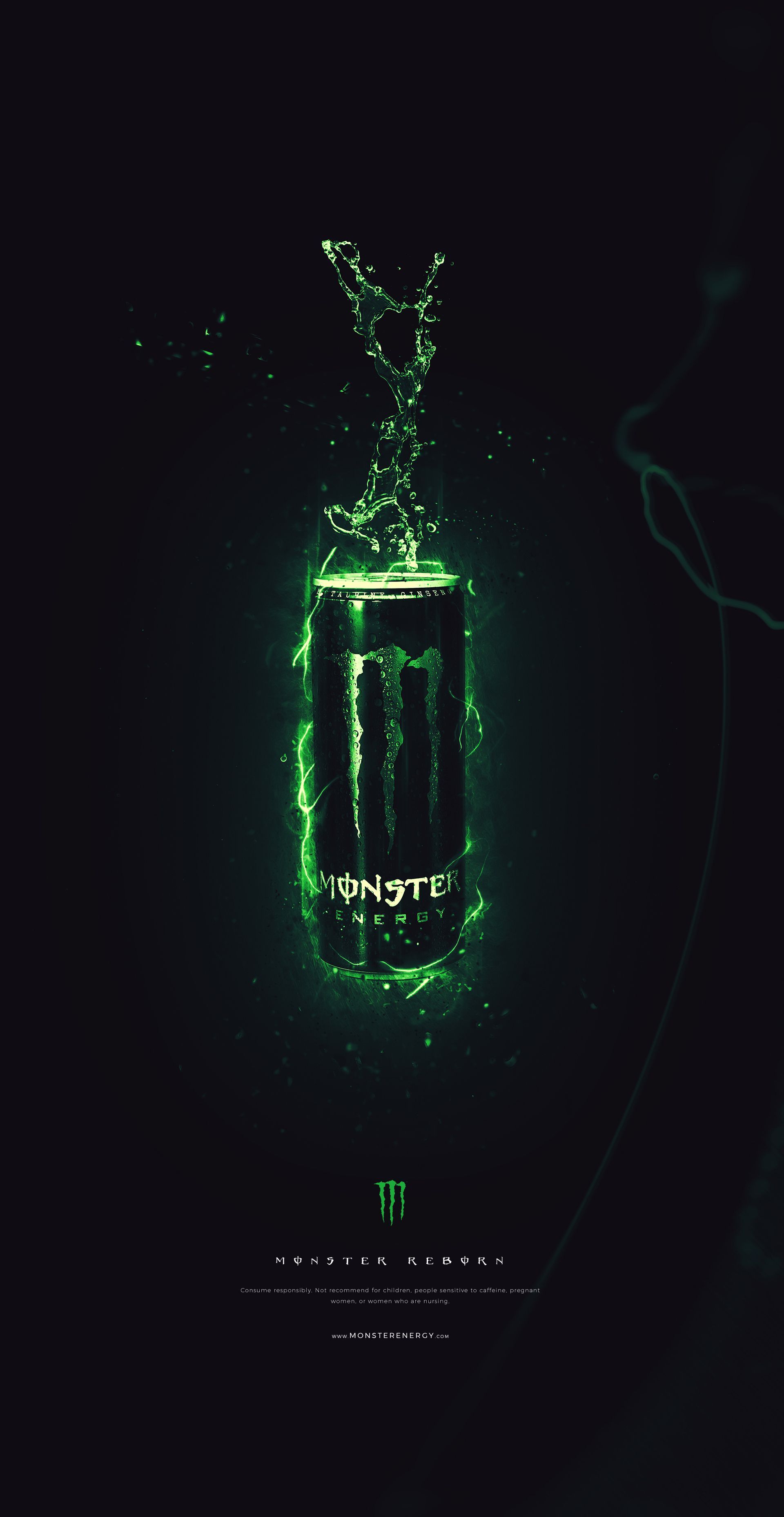Lattina Monster Energy verde, 1920x3712 Full HD Verticale, iPhone Pro Max
