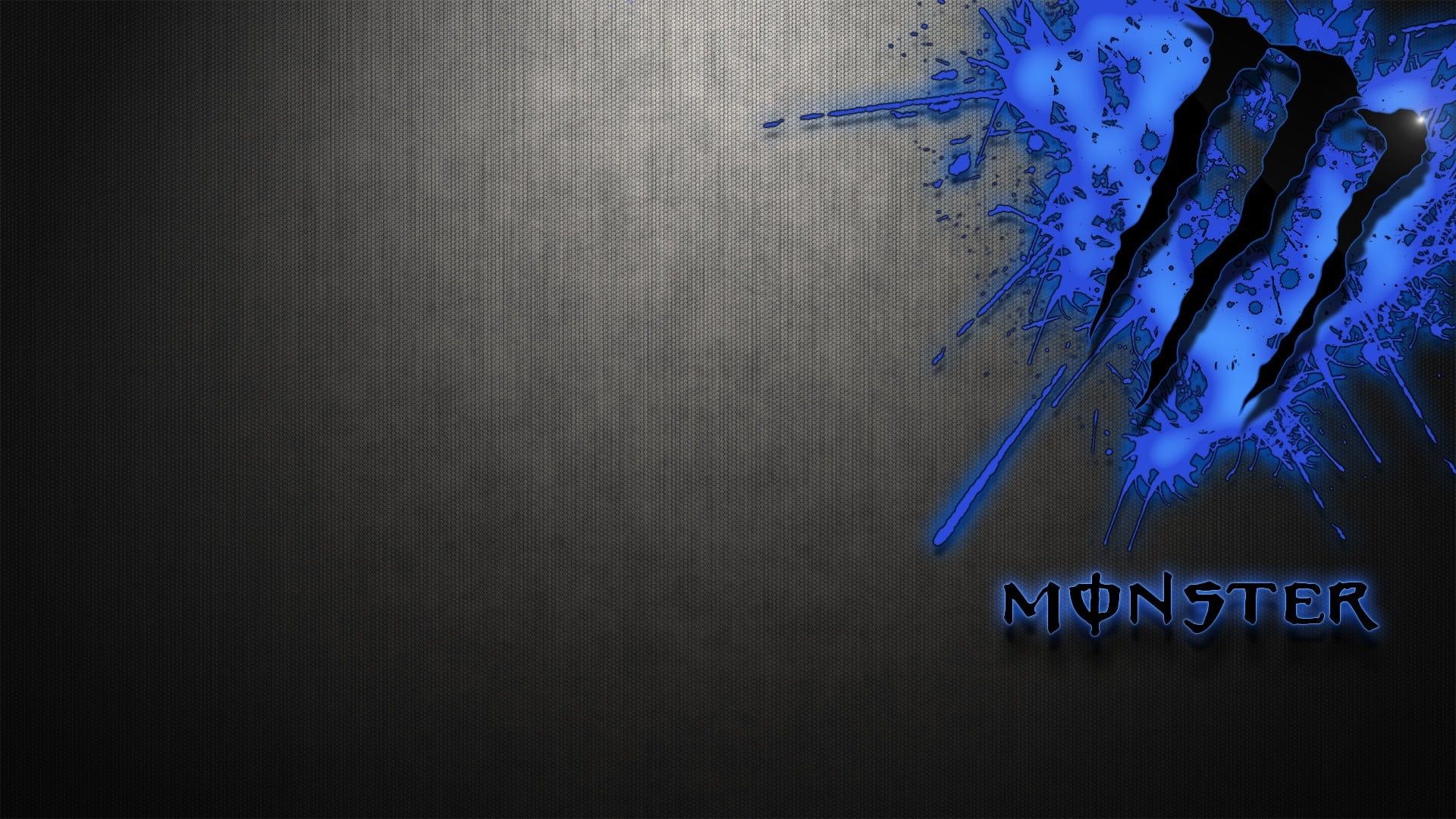 Logo Monster Energy blu, 1920x1080 Full HD, Desktop