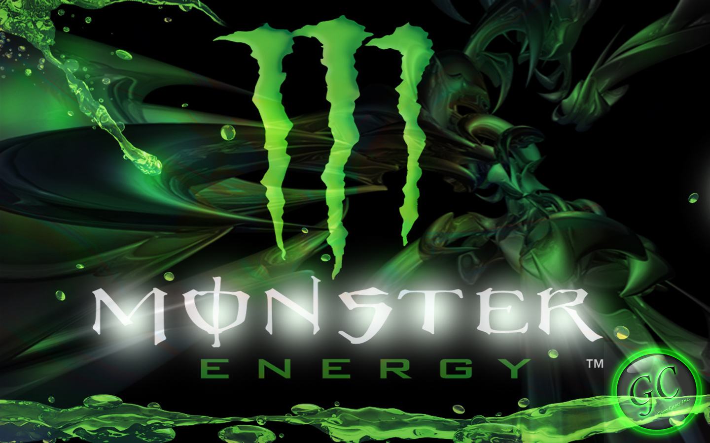 Logo Monster Energy verde, 1440x900 720p, Laptop