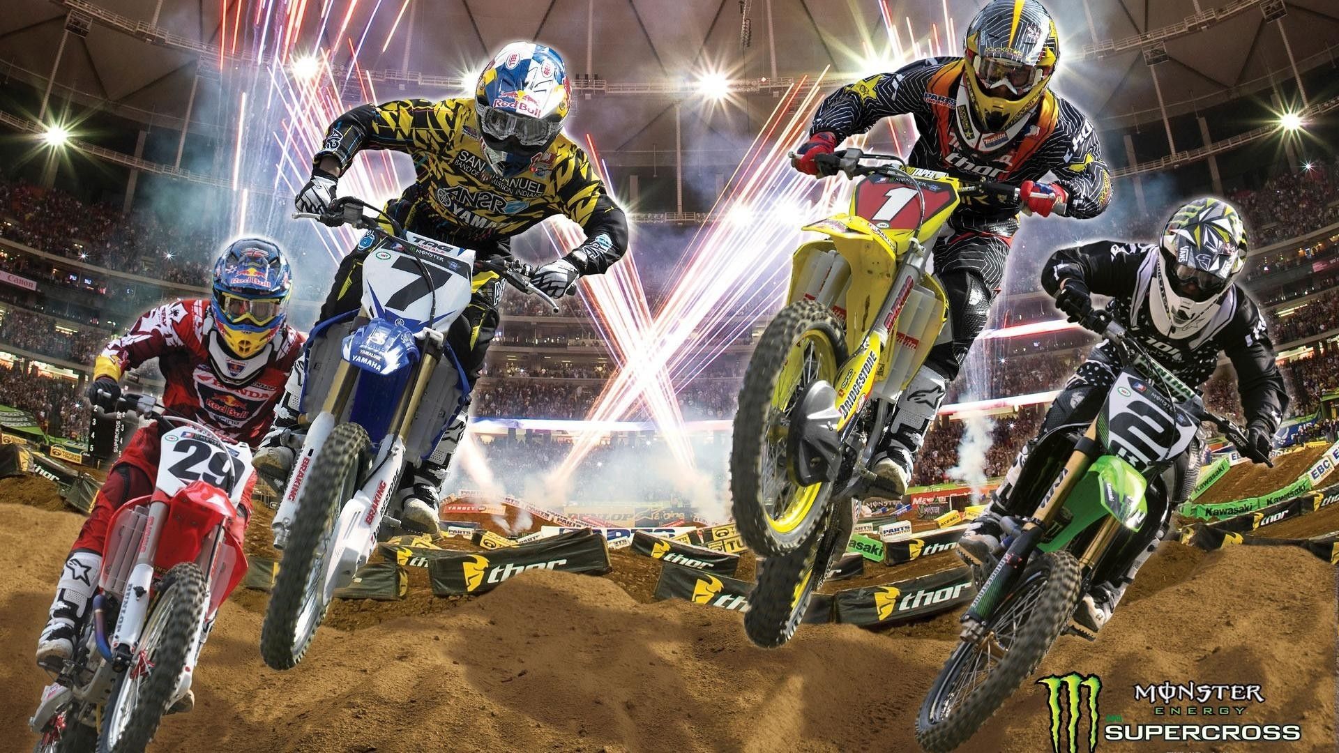 Piloti motocross Monster Energy Supercross, 1920x1080 Full HD, PC