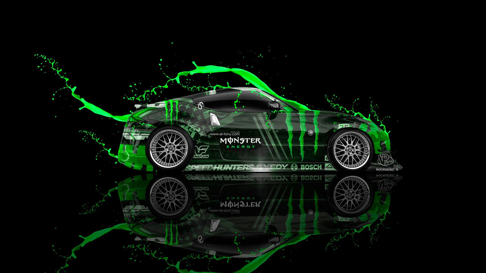 Auto sportiva Monster Energy verde, 1920x1080 1080p, PC Desktop