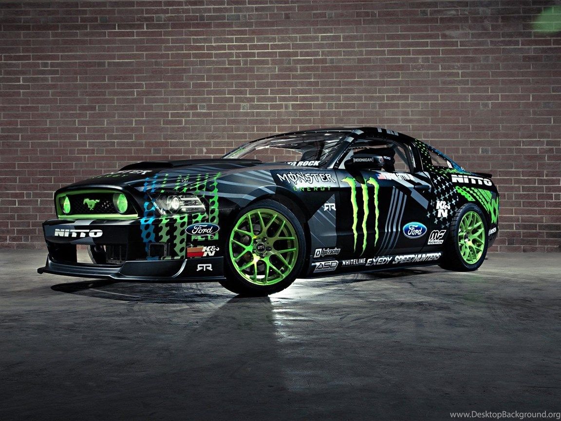 Ford Mustang Monster Energy racing, muscle car, 1152x864 HD, Desktop