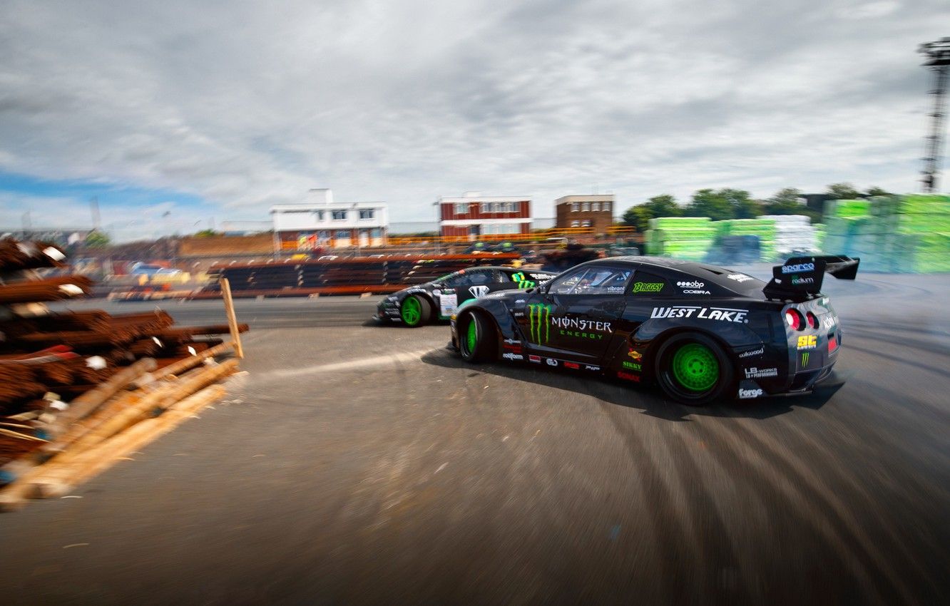 Nissan drift Monster Energy, 1332x850 720p, PC