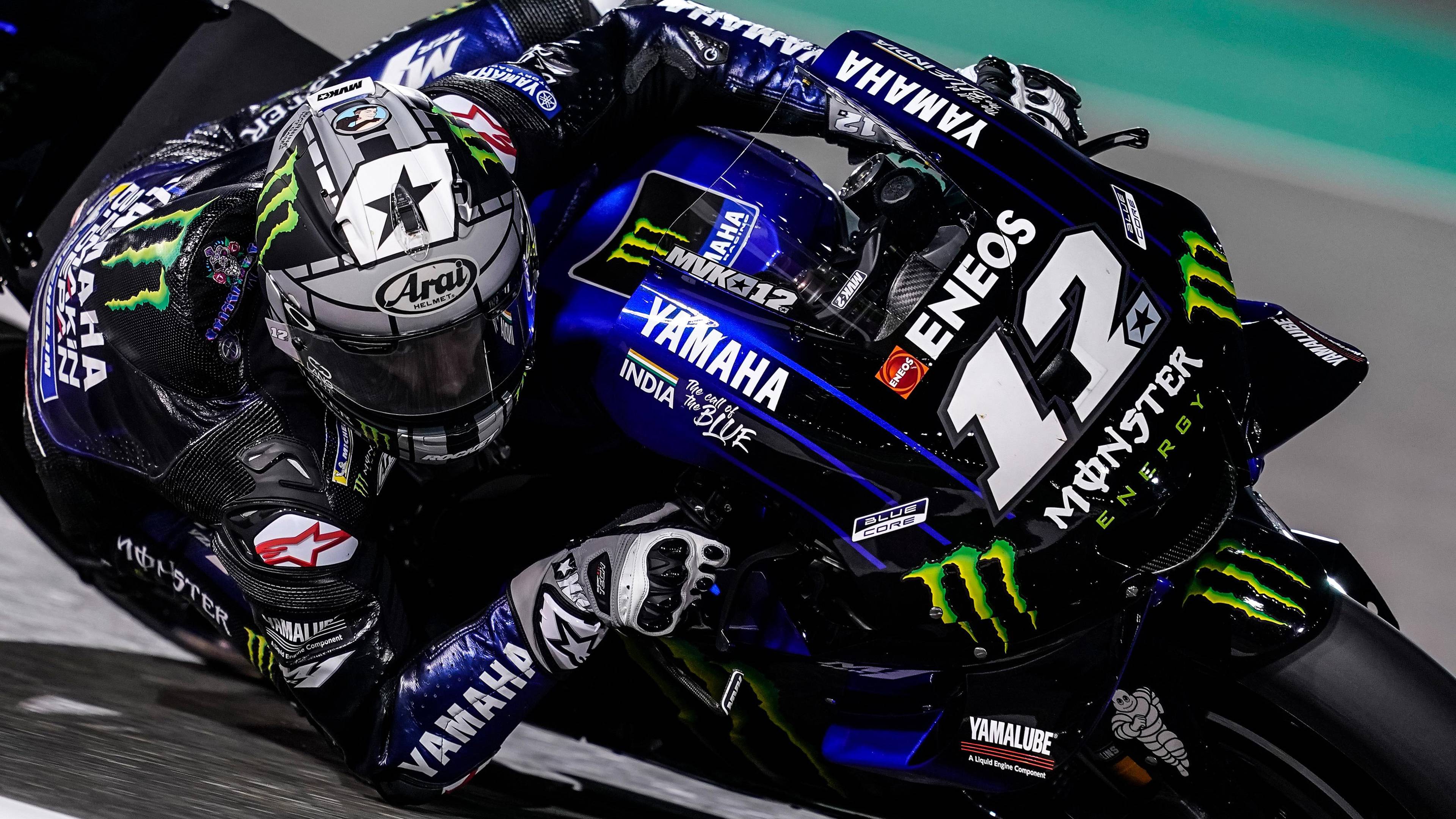 Moto Yamaha MotoGP Monster Energy, 3840x2160 4K Ultra HD, Monitor 4K