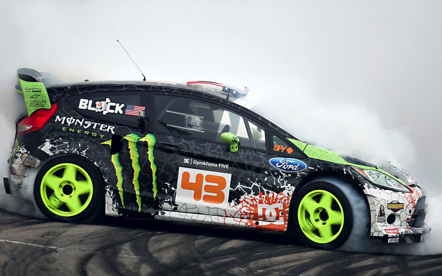 Ford Fiesta drift Monster Energy, 1680x1050 HD Ready, Acer Nitro