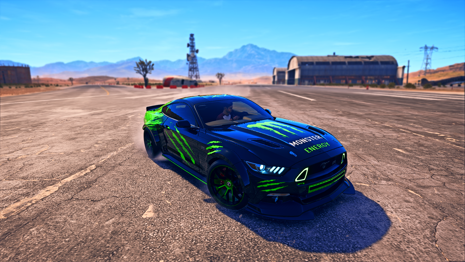 Mustang Monster Energy deserto, 1920x1080 Full HD 1080p, Desktop