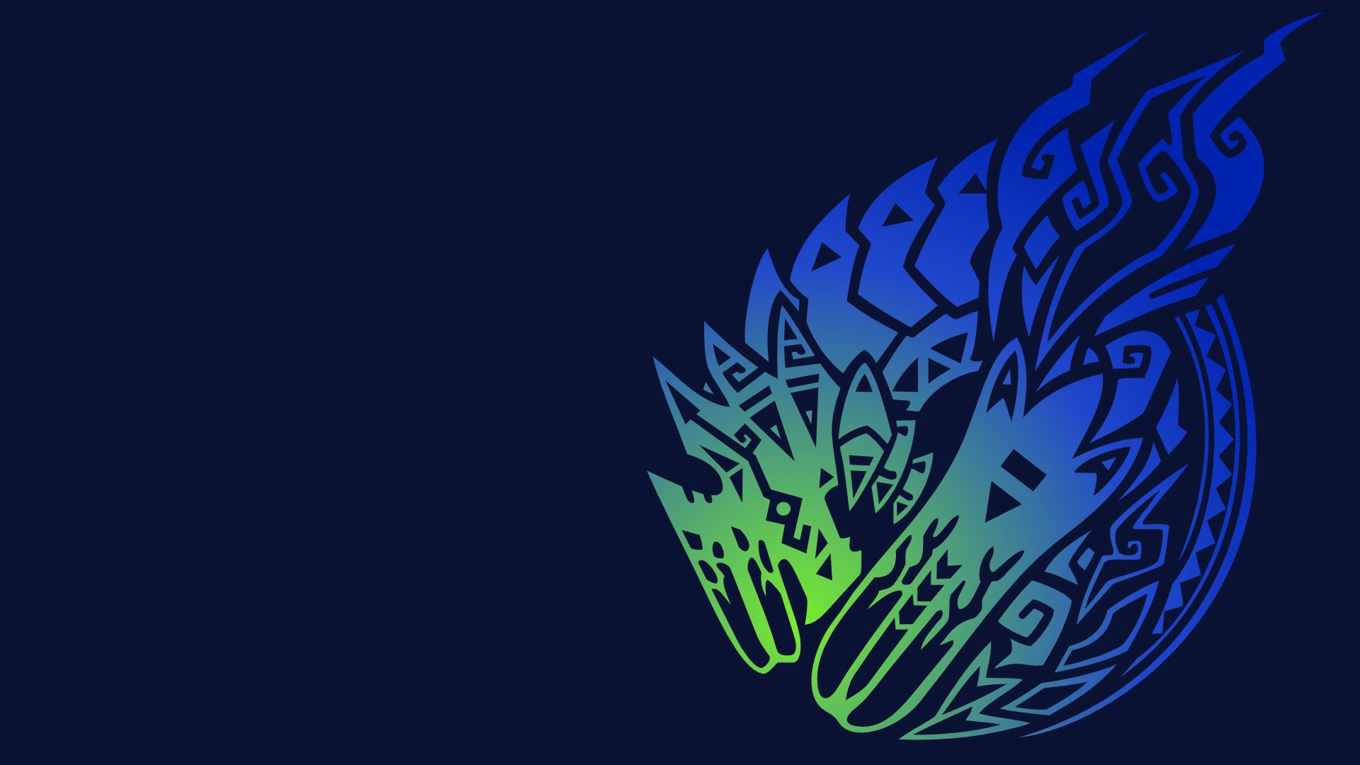 Brachydios logo tribale blu-verde, 1920x1080 Full HD, Desktop