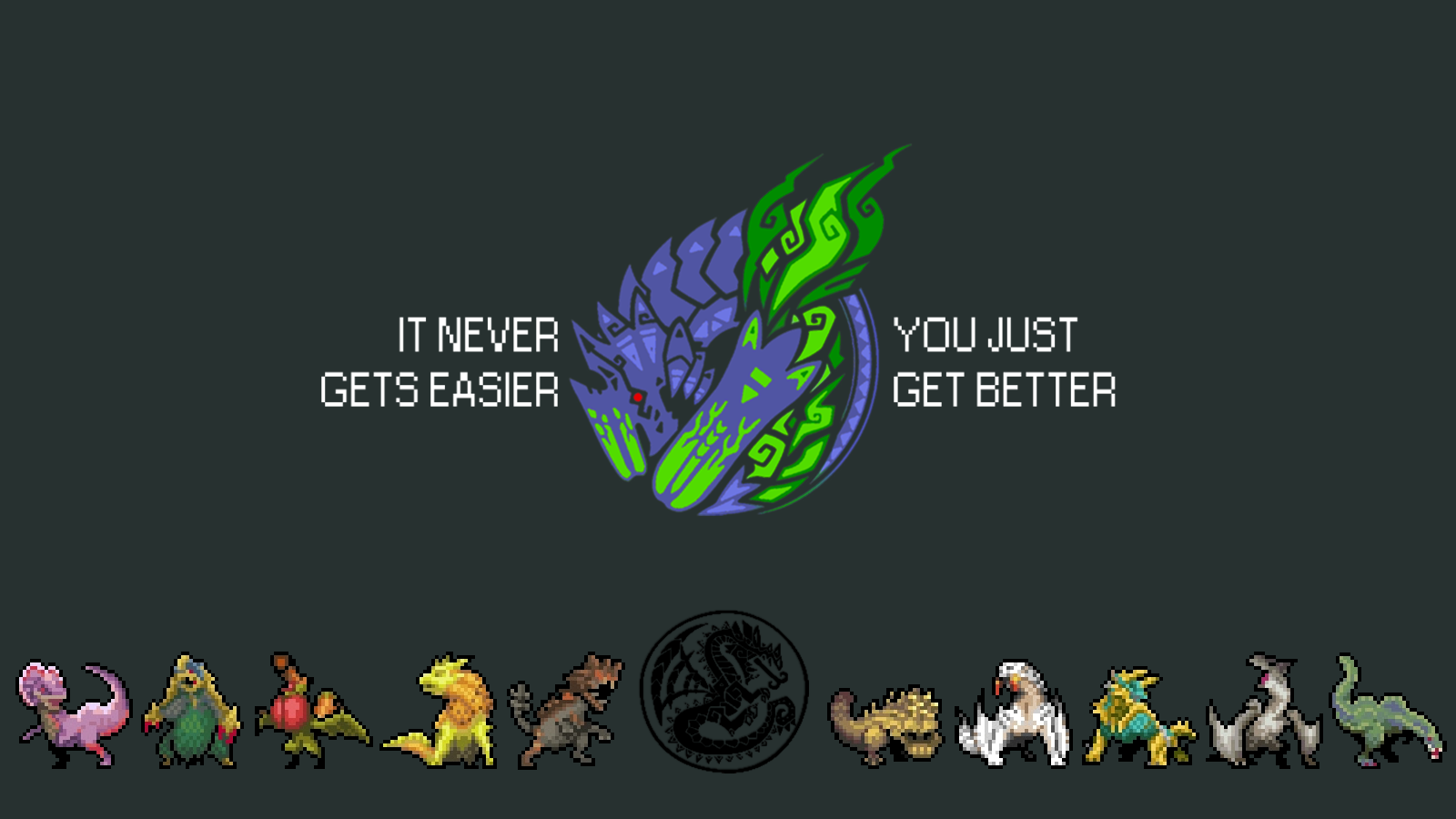 Brachydios Monster Hunter pixel art, 1600x900 HD, Desktop