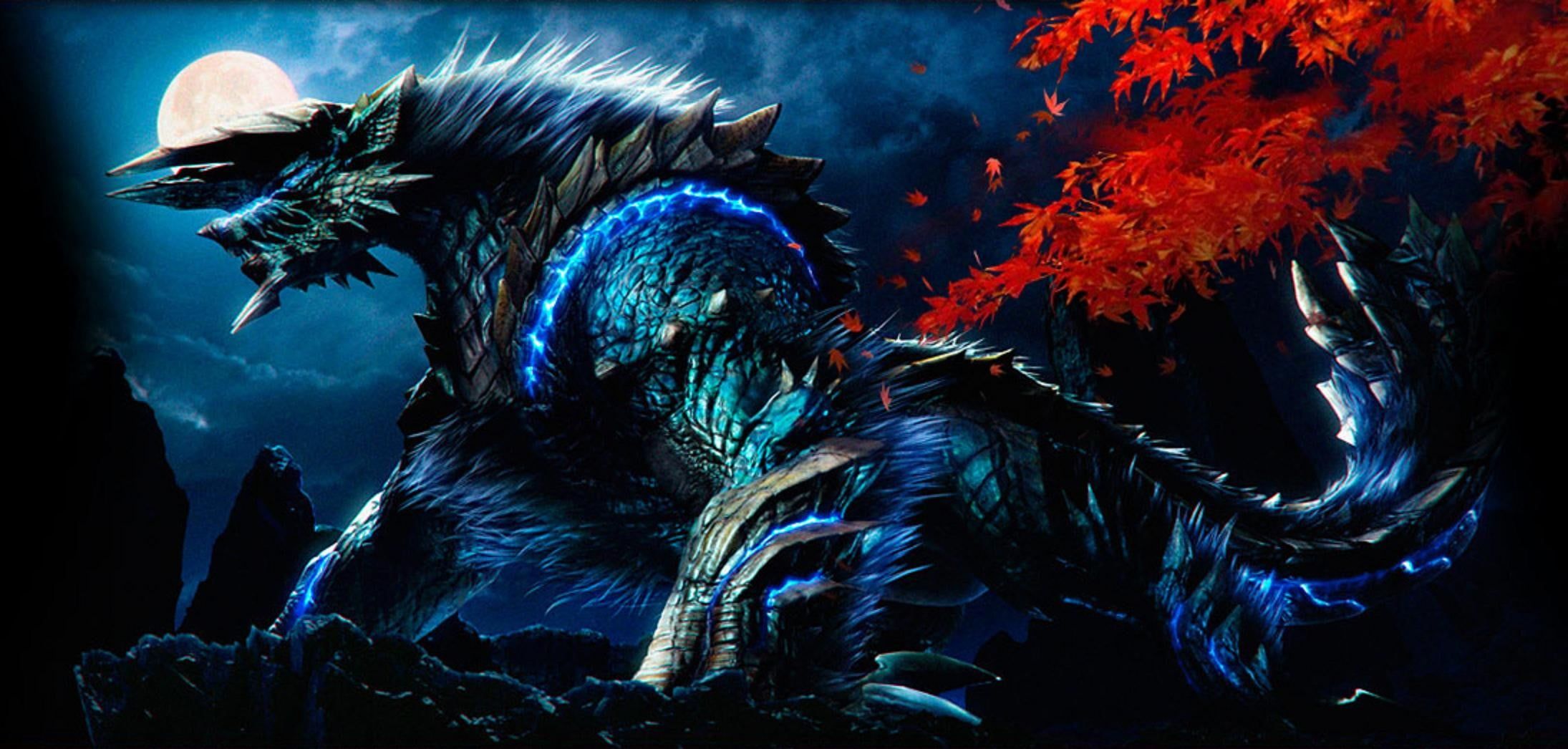 Brachydios Monster Hunter notturno, 2190x1046 2K, PC Desktop