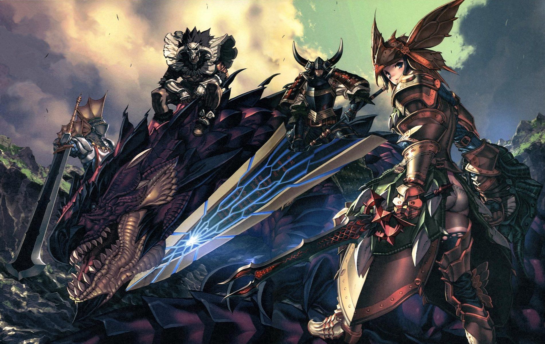 Cacciatori Monster Hunter drago sconfitto, 1902x1202 HD, Monitor Gaming