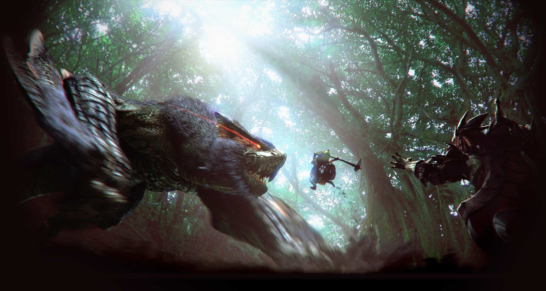 Mostro nella foresta Monster Hunter, 1800x960 HD, Desktop