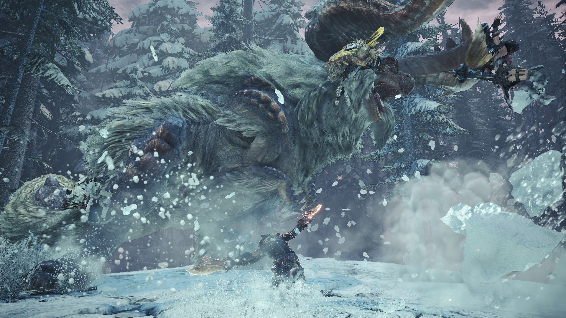 Mostro drago combattimento neve, 1920x1080 Full HD 1080p, PC Desktop