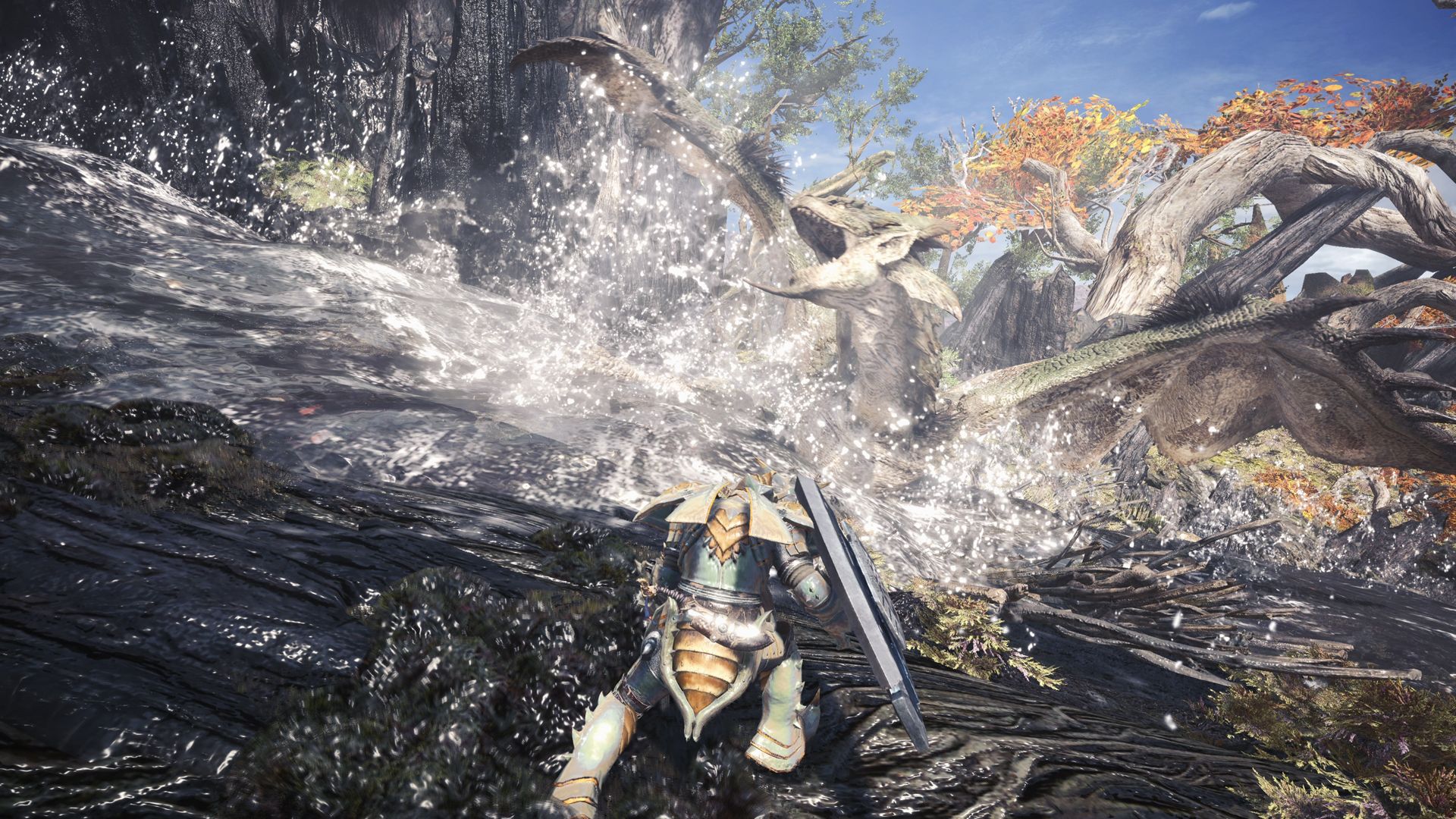 Monster Hunter World combattimento acqua, 1920x1080 1080p, Desktop