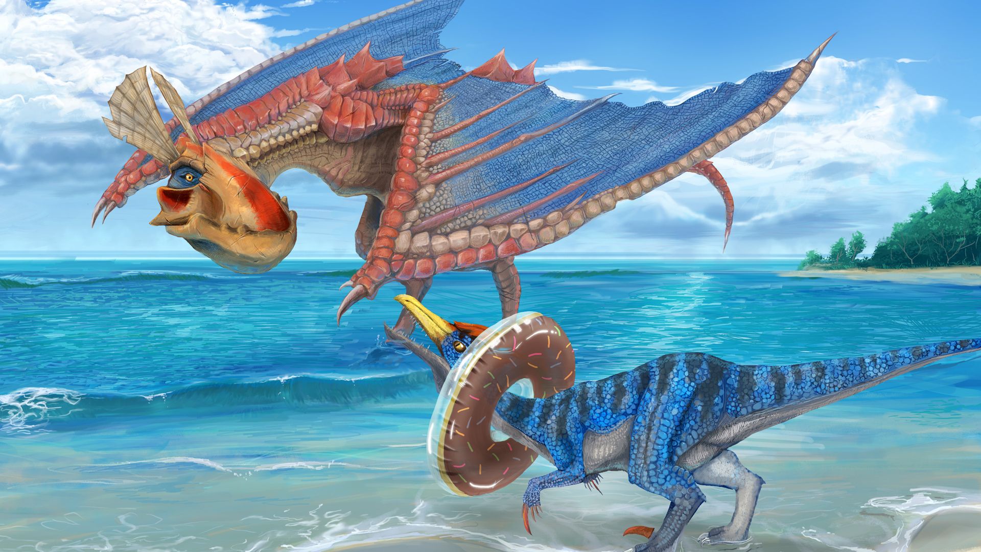 Mostri Monster Hunter spiaggia, 1920x1080 Full HD, Monitor Gaming