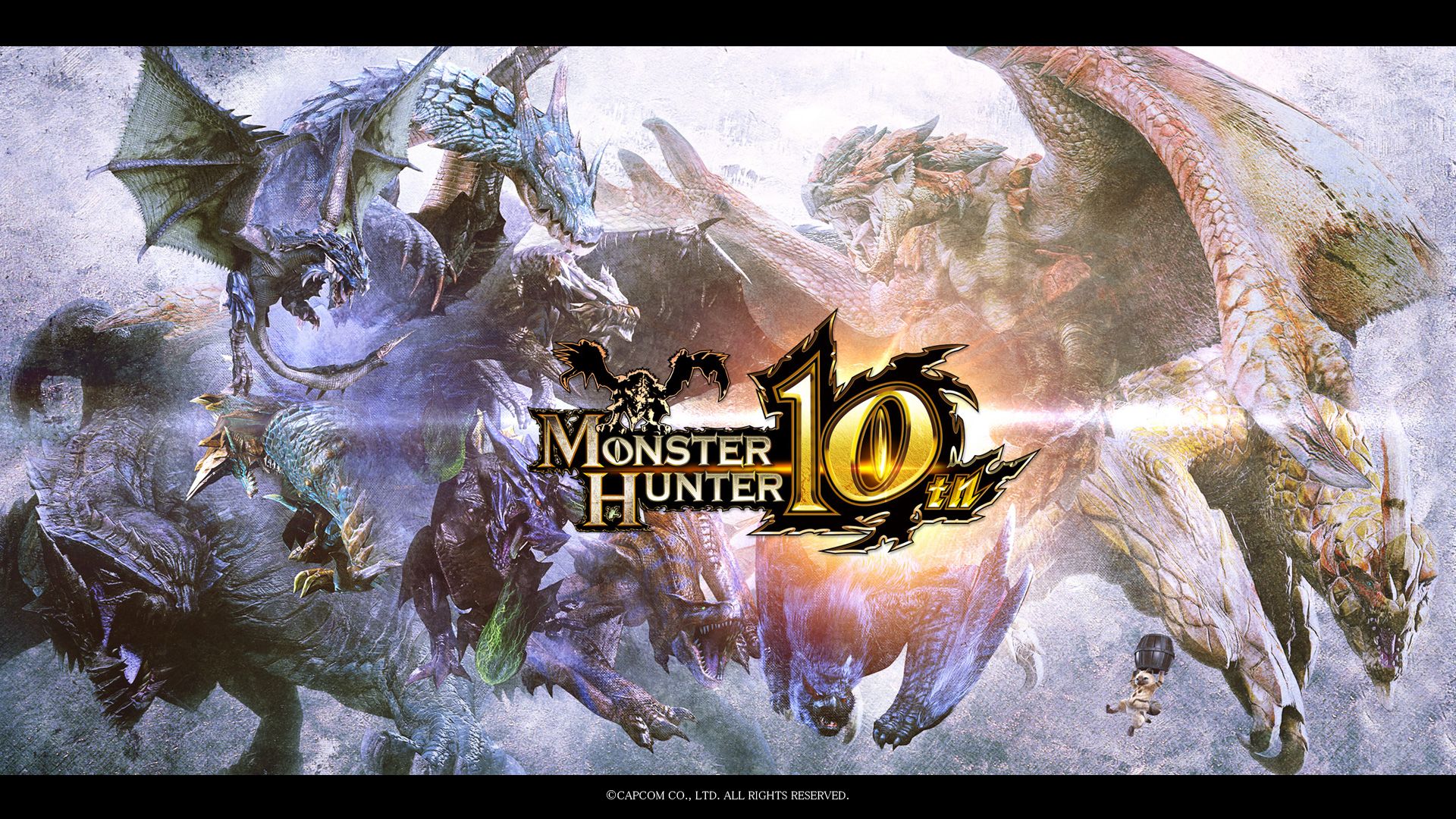Monster Hunter 10th anniversary logo, 1920x1080 1080p, Monitor Gaming