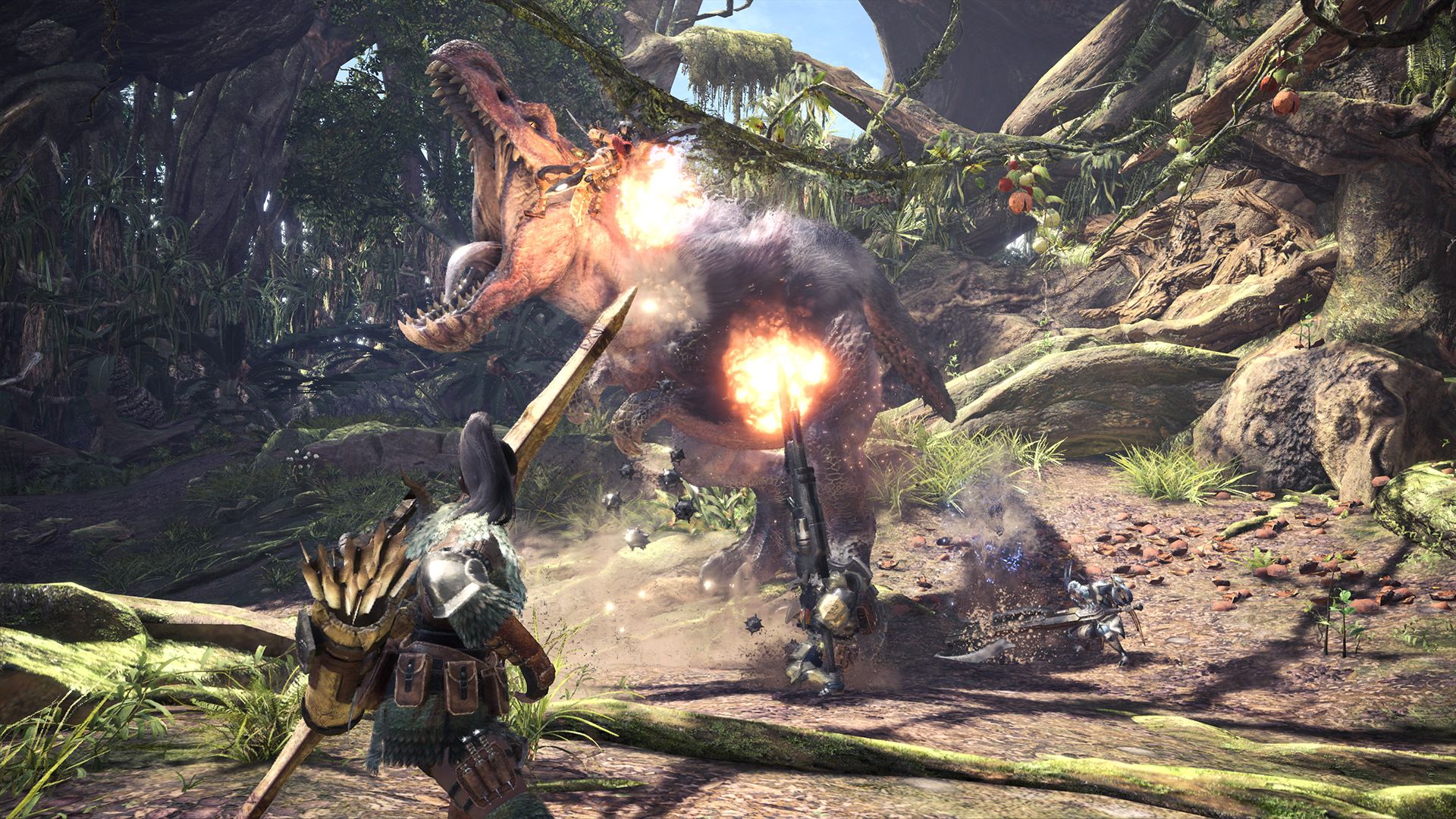 Cacciatore combatte drago Monster Hunter, 1920x1080 Full HD 1080p, PC Desktop