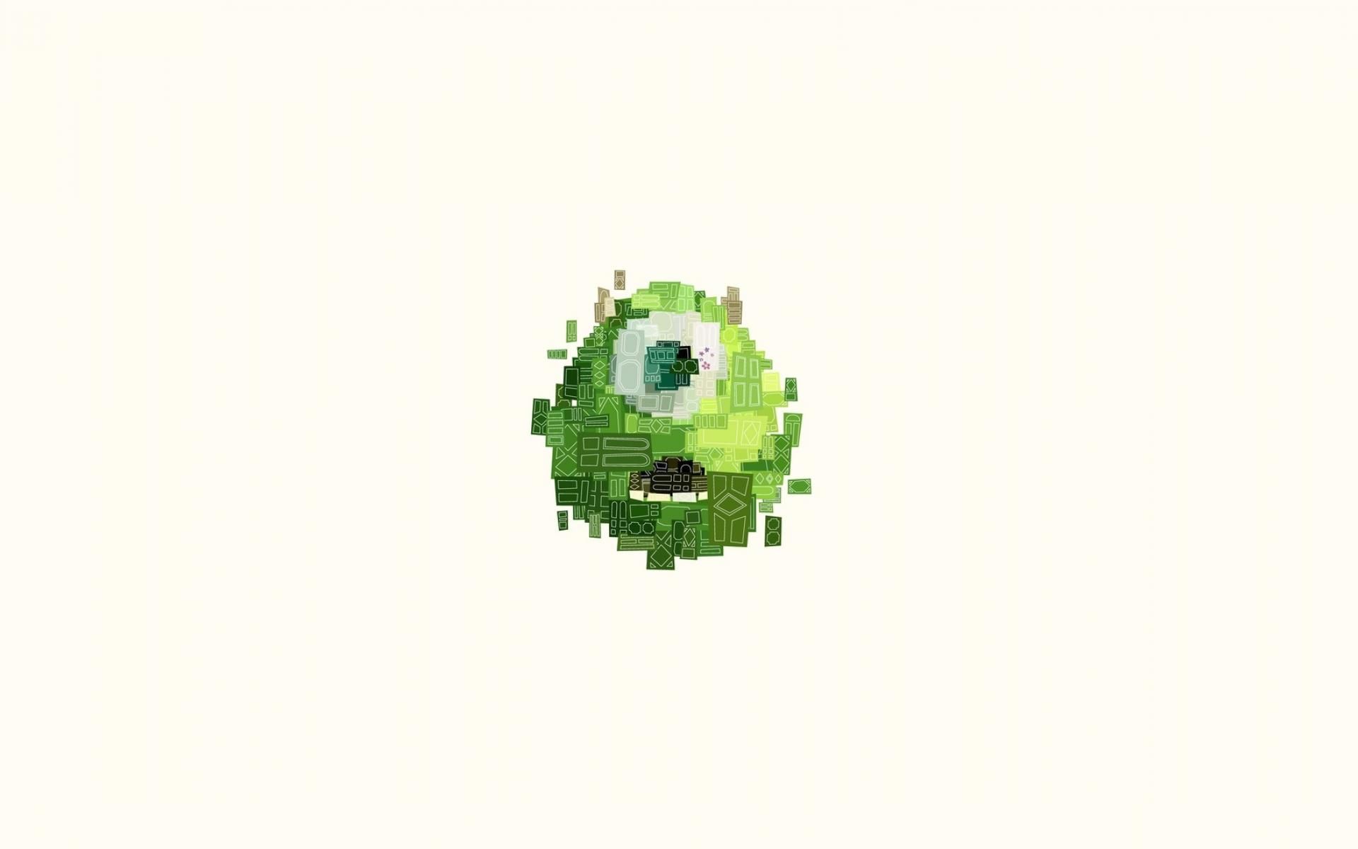 Mike Wazowski pixelato, Monsters & Co., 1920x1200 WUXGA, iMac