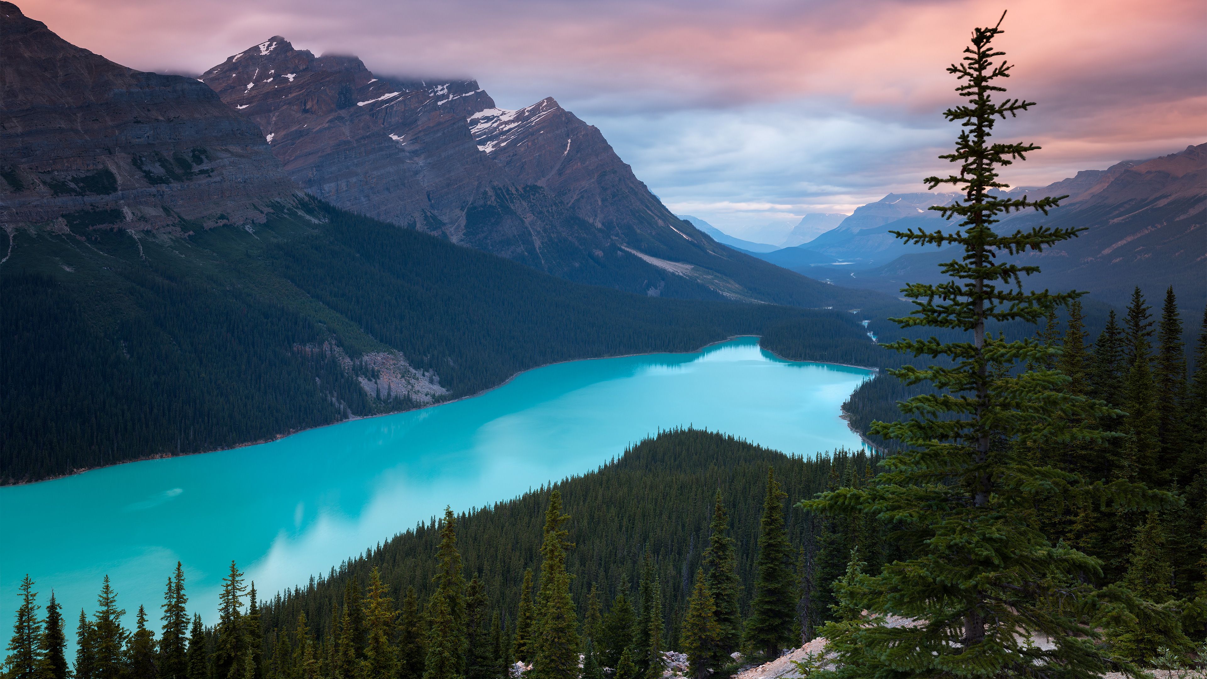Lago Peyto turchese Canada, 3840x2160 4K Ultra HD, Monitor 4K
