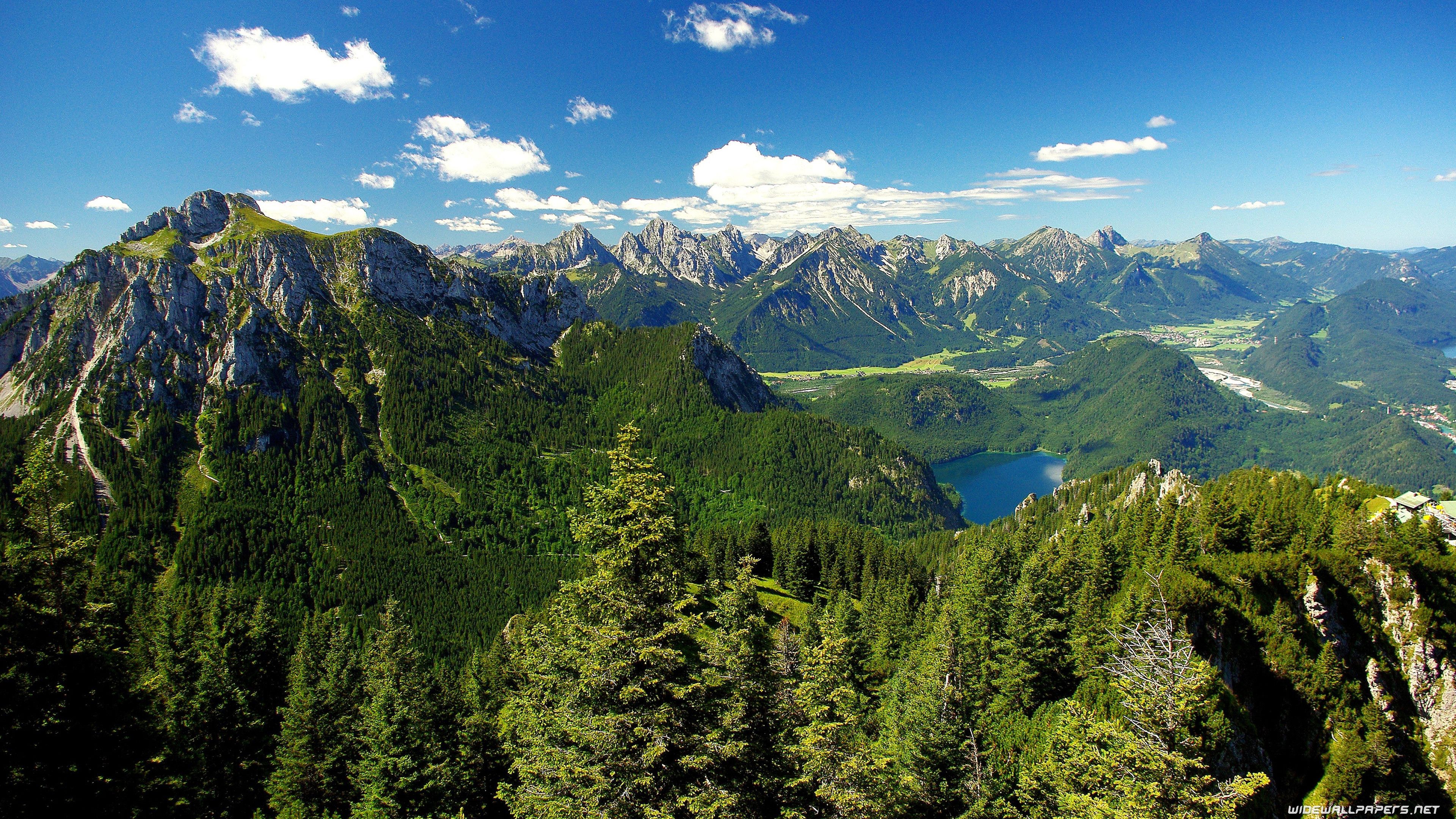 Panorama montano con lago alpino, 3840x2160 Ultra HD, 4K TV