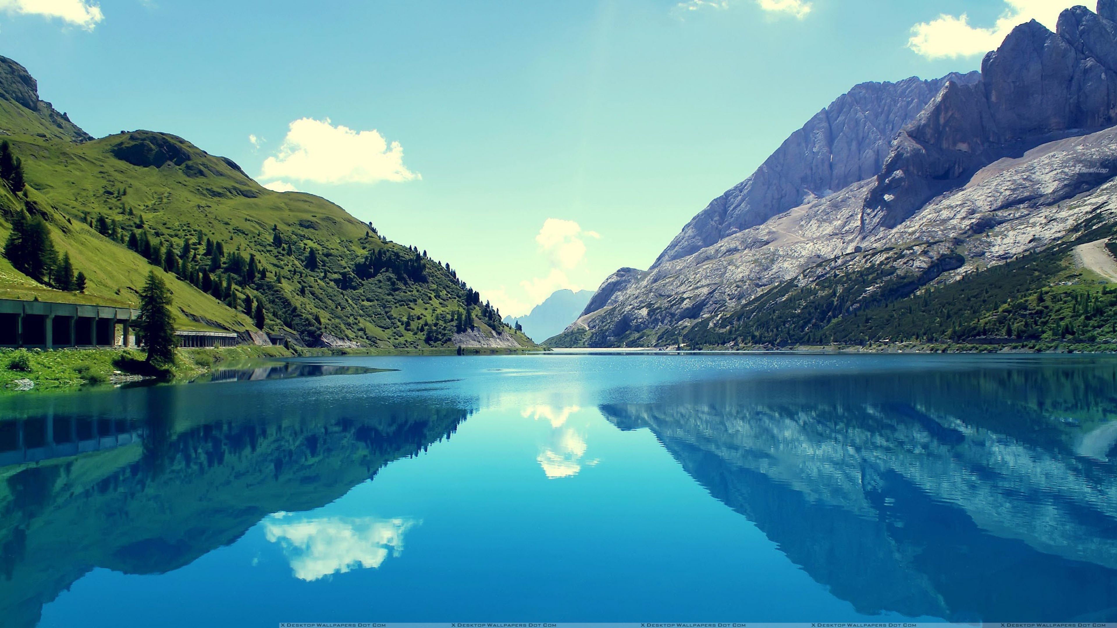Lago alpino montagne blu, 3840x2160 4K, Desktop 4K