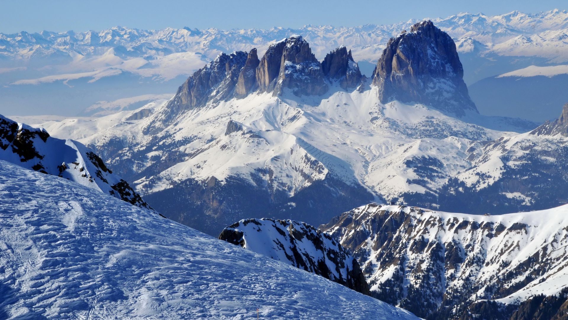 Montagne innevate Dolomiti, 1920x1080 Full HD, Desktop