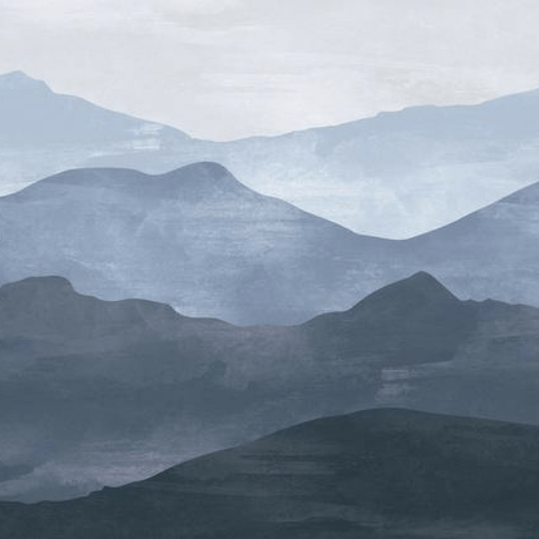 Montagne blu sfumate nebbia, 1080x1080 HD, Desktop